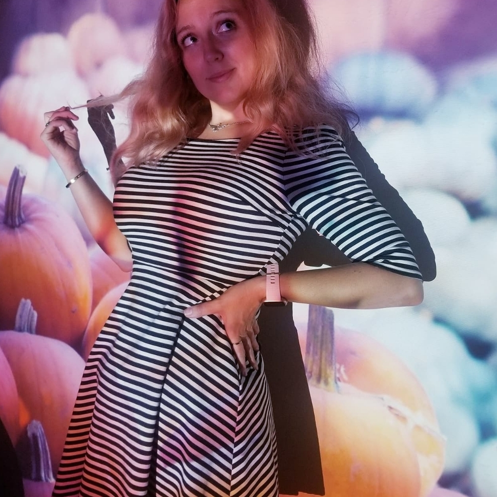 Stitch Fix Pixley Fit & Flare Stripe Dress